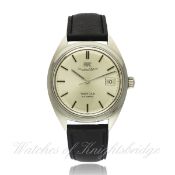 A GENTLEMAN`S STAINLESS STEEL IWC YACHT CLUB WRIST WATCH CIRCA 1970, WITH IWC SERVICE RECEIPT FROM