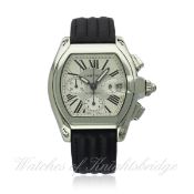 A GENTLEMAN`S STAINLESS STEEL CARTIER ROADSTER XL CHRONOGRAPH WRIST WATCH DATED 2007, REF. 2618 WITH