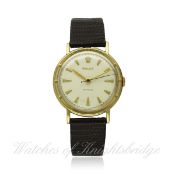 A GENTLEMAN`S LARGE SIZE 10K SOLID GOLD ROLEX PRECISION WRIST WATCH CIRCA 1950s, REF. 212/8952 D: