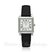 A LADIES 18K SOLID WHITE GOLD CHOPARD WRIST WATCH CIRCA 1990 D: White dial with applied Roman