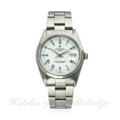 A GENTLEMAN`S STAINLESS STEEL ROLEX OYSTER PERPETUAL DATE BRACELET WATCH CIRCA 1993, REF. 15200