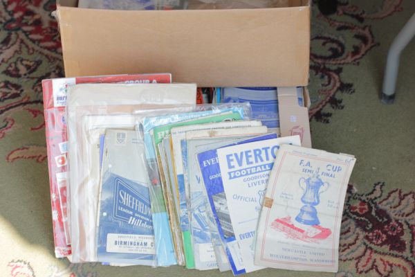 Two boxes of mixed Football Programmes with good 50s and pre-war content although mostly sub