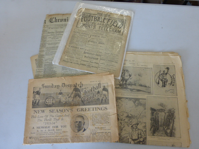 Vintage Sports Newsprint - Various publications with good sports coverage dating from 1885, 1888,