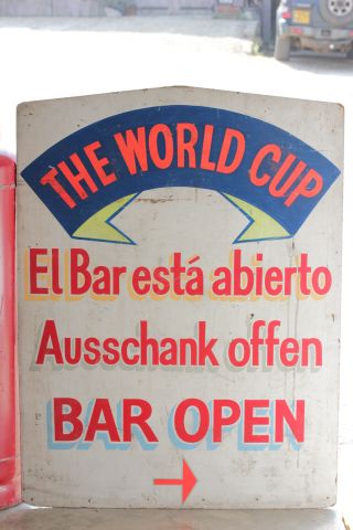 England World Cup 1966 Sign used outside the Holte End at Villa Park for the West Germany v Spain