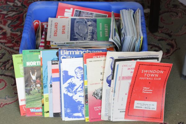 Large quantity of Football Programmes including at least 10 from 1950s, 1960s etc with Swindon