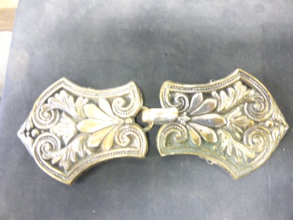 Silver Plated Art Nouveau Belt Buckle