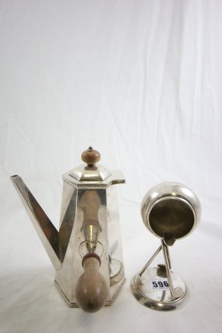 Novelty Silver Plated Golf Ashtray and an Aesthetic Hot Chocolate Pot with cross marked to base