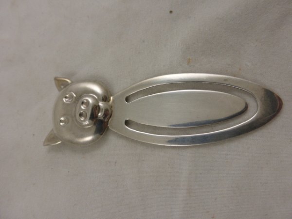Silver 925 Bookmark with Pig`s Head