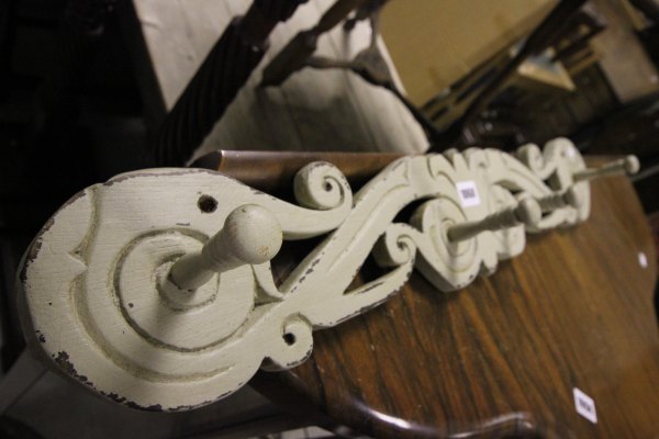 A Set of Vintage Carved Wall Hanging Coat Hooks