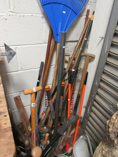 A Large Quantity of Garden Tools and a Watering Can