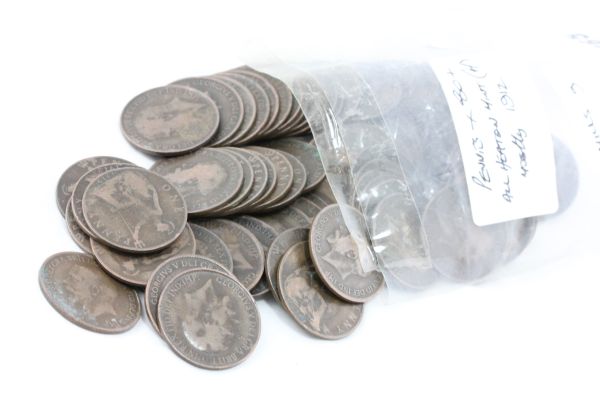 Bag of Heaton Mint Pennies