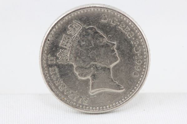 Double Headed 1990 5pence coin