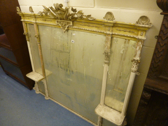 A 19th century Painted Overmantle