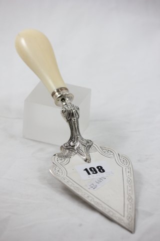 Ivory Handled Cake Slice in the form of a Trowel