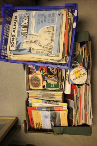 Group of Railway Ephemera and Magazines, Beer Mats and Sheet Music