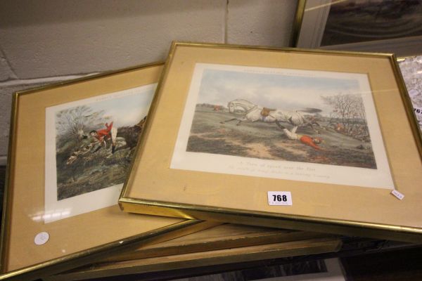 A Set of Four Framed and Glazed Henry Aiken Hunting Print