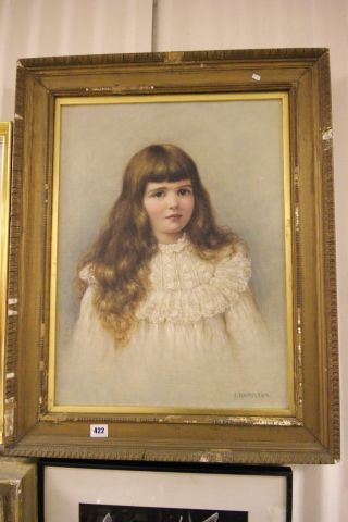 Oil on Canvas of a Young Girl