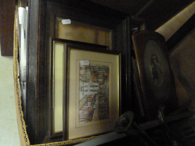 Box of Mixed Picture Frames and Prints