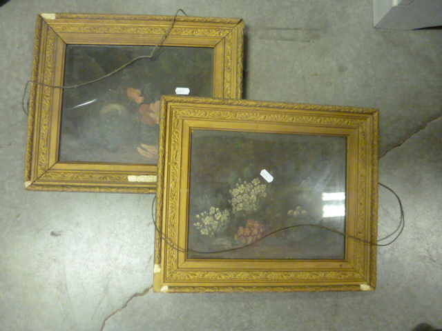 Pair of Gilt Framed Still Life Paintings of Birds Nests in Foliage