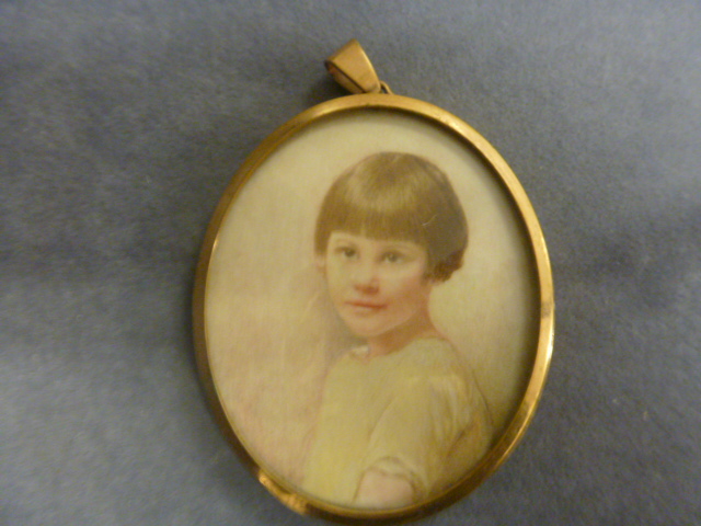 Gilt Oval Framed Portrait of a Child