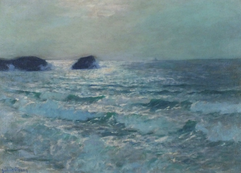 Julius OLSSON (1864-1942) Afternoon sun and sparkling seas Signed 17.5"" x 23.25"" (44.4cm x 59cm)