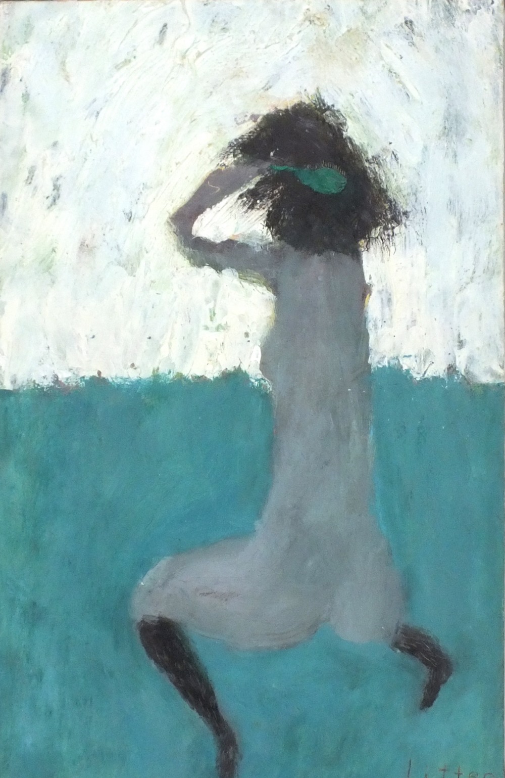 *Andrew LITTEN (b.1970) Oil on board `Turquoise Brush II` Inscribed to verso Signed and dated 2009