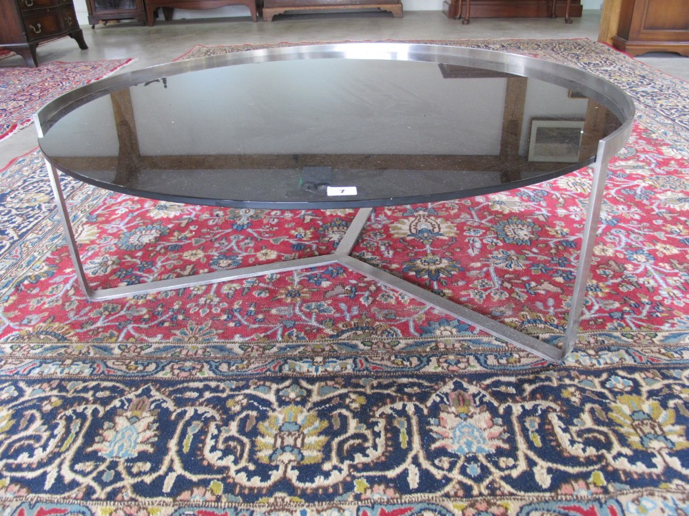 A new round glass coffee table - Diameter 100 cm