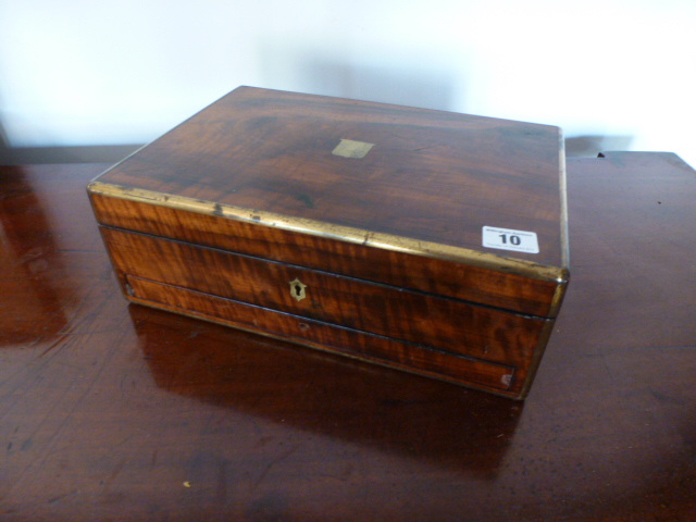 A 19th century rosewood Artist box with a base drawer bearing a label for Akerman, 191 Regent