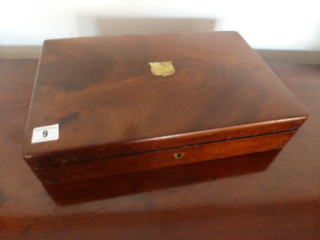 A mahogany cutlery box - no interior