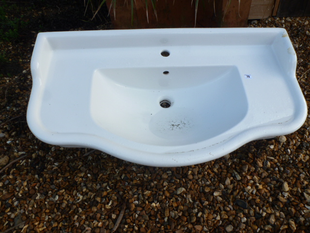 A porcelain sink