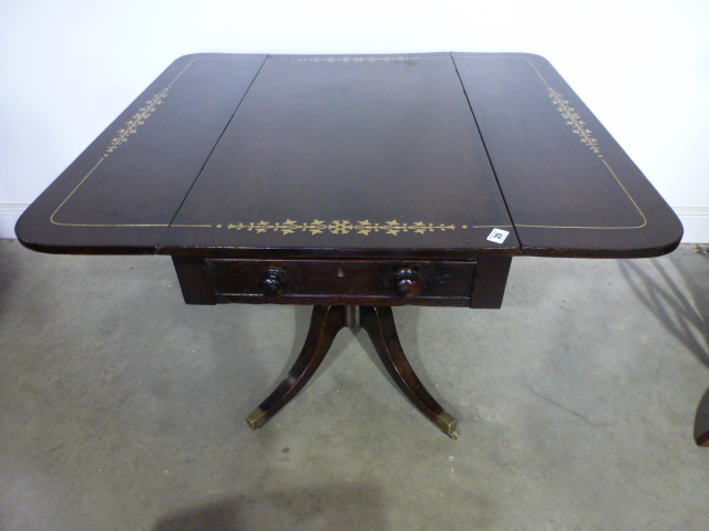 A 19th century mahogany pedestal Pembroke table