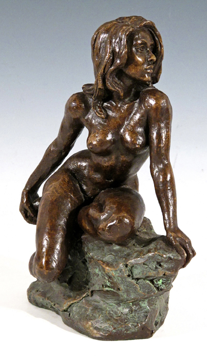 ‡ Ronald Cameron (b.1930) Fiona Signed titled and numbered 25/25 Bronzed resin 28.5cm; 11in high ++