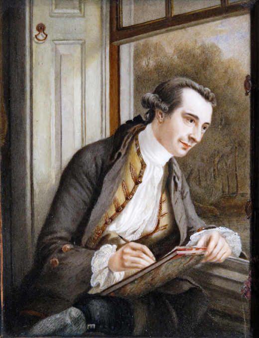 ? After Francis Cotes Paul Sandby seated by a window From the original painted in 1761 16.5 x 12.