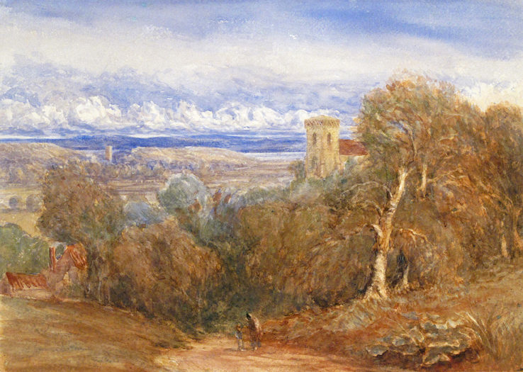 Attributed to David Cox Jr. (1809-1885) A Welsh landscape Watercolour 32.5 x 45.5cm; 12¾ x 17¾in ++
