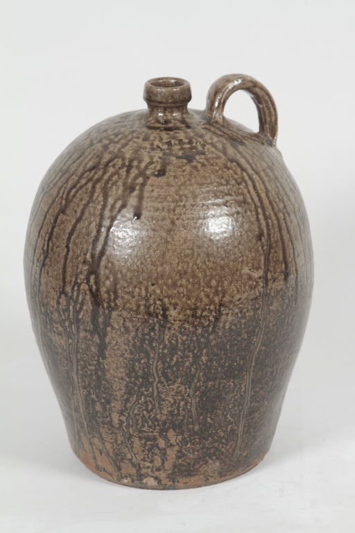 Fine Southern Stoneware Jug Edgefield, South Carolina, circa 1870. stamped twice ""J.W.S. and Co.