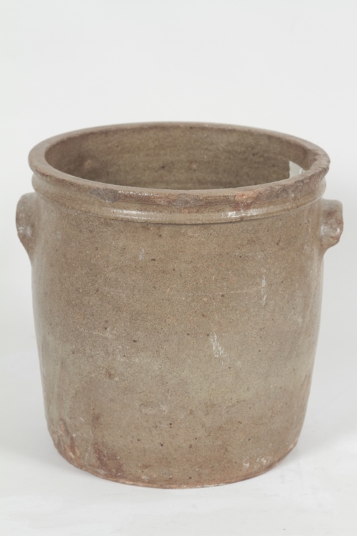 Large Marked Southern Stoneware Cream Riser B.F. Landrum, Edgefield, SC, circa 1860. bearing two