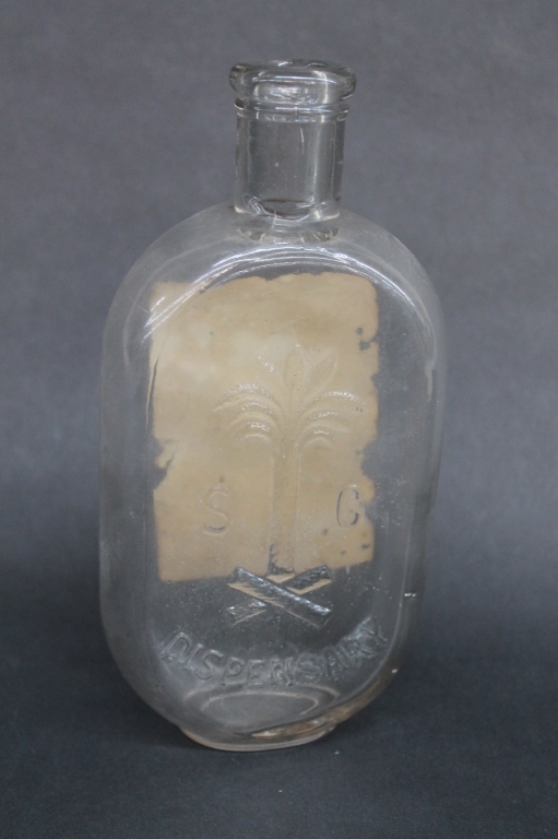 Rare South Carolina Dispensary JoJo Flask Bottle circa 1900. with original paper label ""North