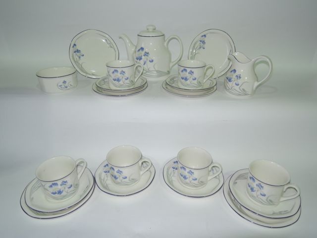 A collection of Royal Doulton Minerva pattern tea wares, number LS1084 comprising teapot, milk jug,