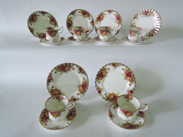 A collection of Royal Albert Old Country Roses pattern coffee wares comprising six coffee cups and