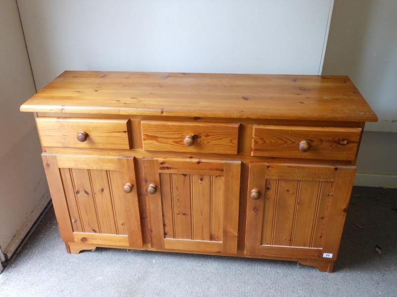 Pine Dresser Base 137x43x33cms. : For Condition Reports and to BID LIVE please visit www.