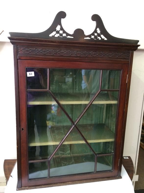 Glazed Mahogany and Rose Wood Unit Measures 106 high x 74 wide x 34 deep : For Condition Reports