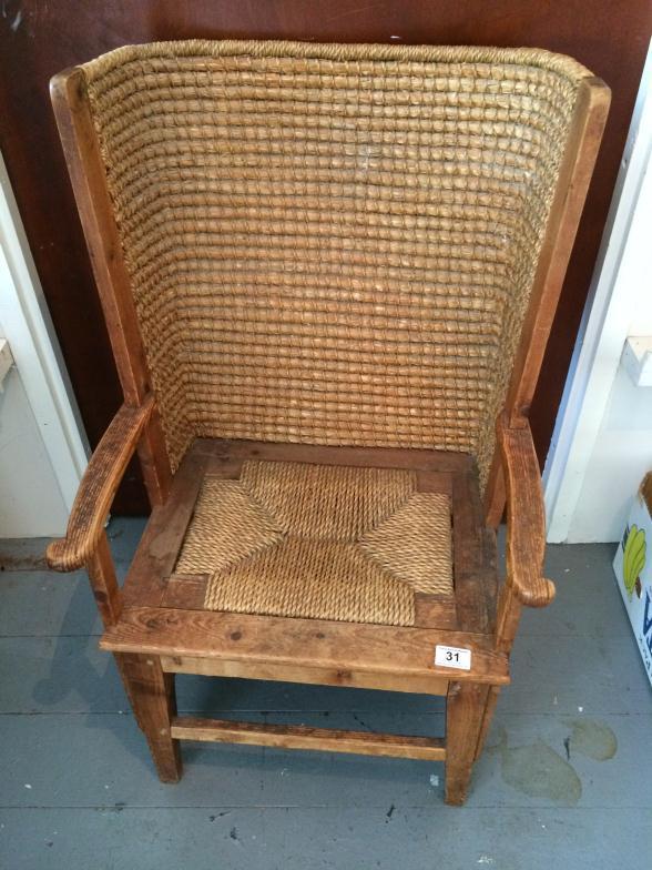 Orkney Chair, Measures 89 x 51 x 51 cms : For Condition Reports and to BID LIVE please visit www.