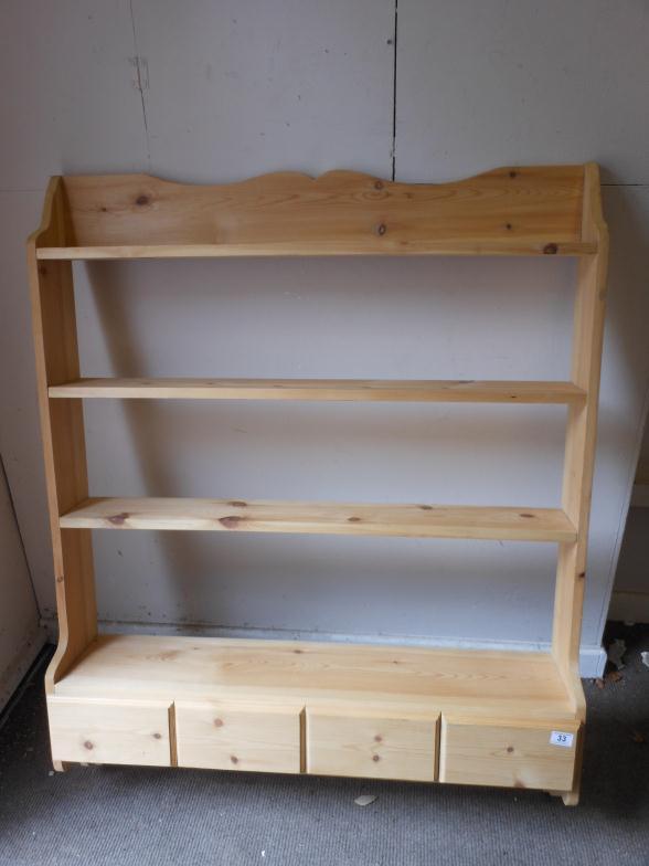 Pine Shelf Unit : For Condition Reports and to BID LIVE please visit www.yeovilauctionrooms.com