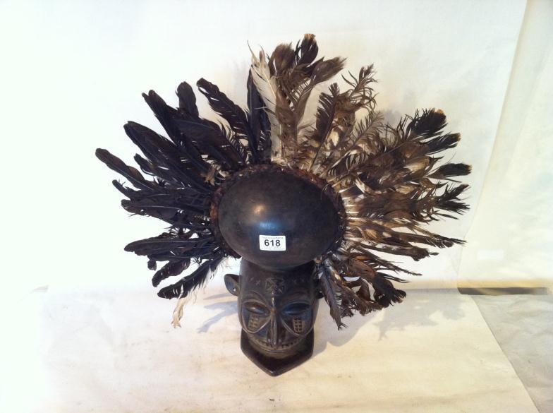 Rare Vintage CHOKWE Mask : For Condition Reports and to BID LIVE please visit www.