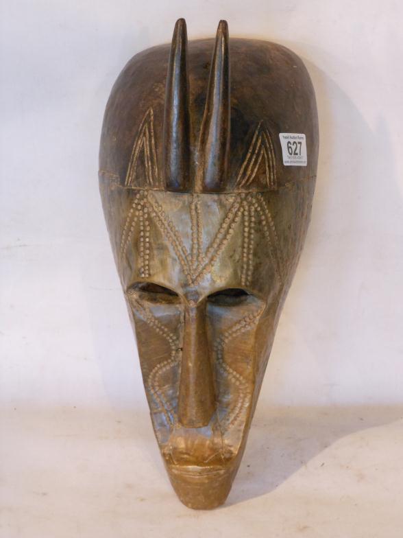 SENUFO, Ivory Coast Tribal Mask : For Condition Reports and to BID LIVE please visit www.