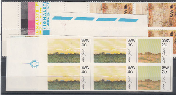 South West Africa 1973 Scenery Paintings Proof Blocks of 4 by Adolph Jentsch Unmounted mint set of