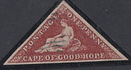 Cape of Good Hope 1863/64 1d Triangle Printed from Perkins Bacon Plates by De La Rue Fine used deep