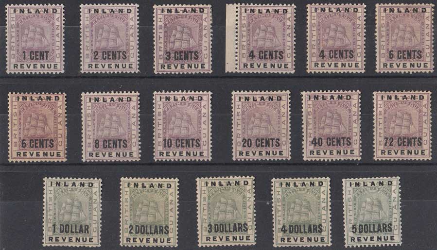 1888/89 Complete set + extras fine mounted mint of the ` INLAND REVENUE + Value` overprint issues