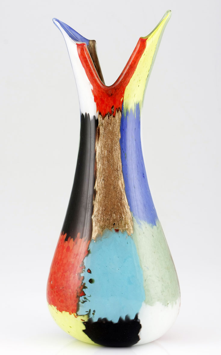 An Aureliano Toso glass vase, designed by Dino Martens as part of his `Oriente` series, of tapering