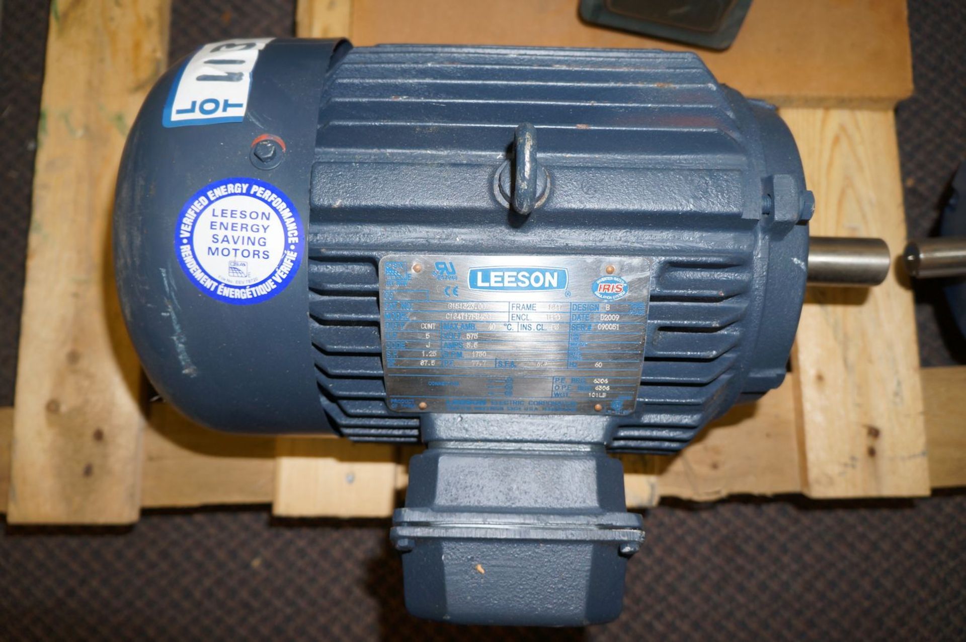 Leeson electric motor, 5hp, 575 volts, 1760 rpm